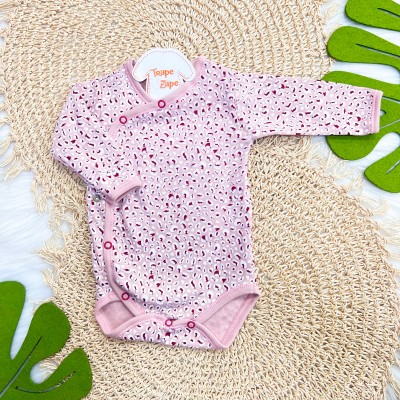 Body Kimono M/L Oncinha - Rose e Bordô